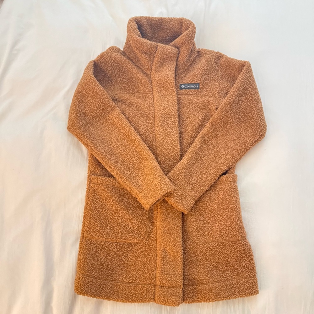 Columbia Panorama Long Fleece Jacket Camel Brown - XS